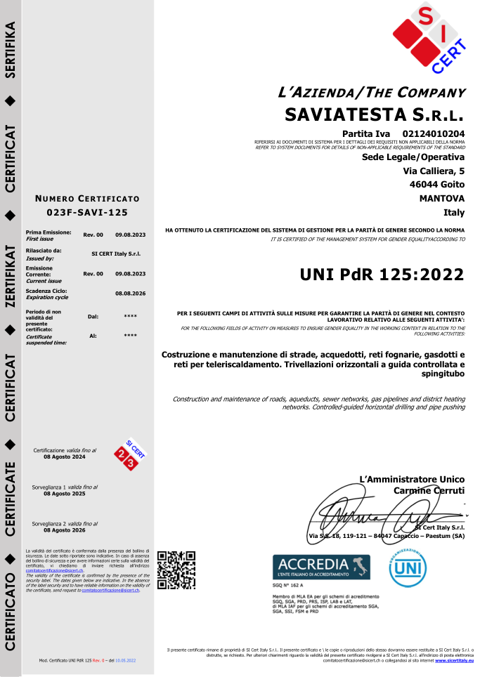 Anteprima del documento Certificato UNI PDR 125
